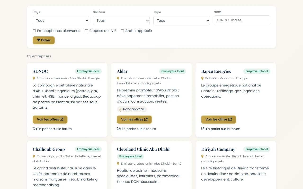 Les entreprises qui recrutent